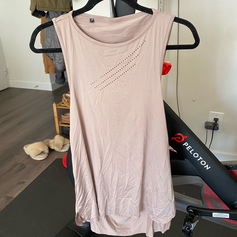 Gymshark Laser Cut Tank Taupe Size S
